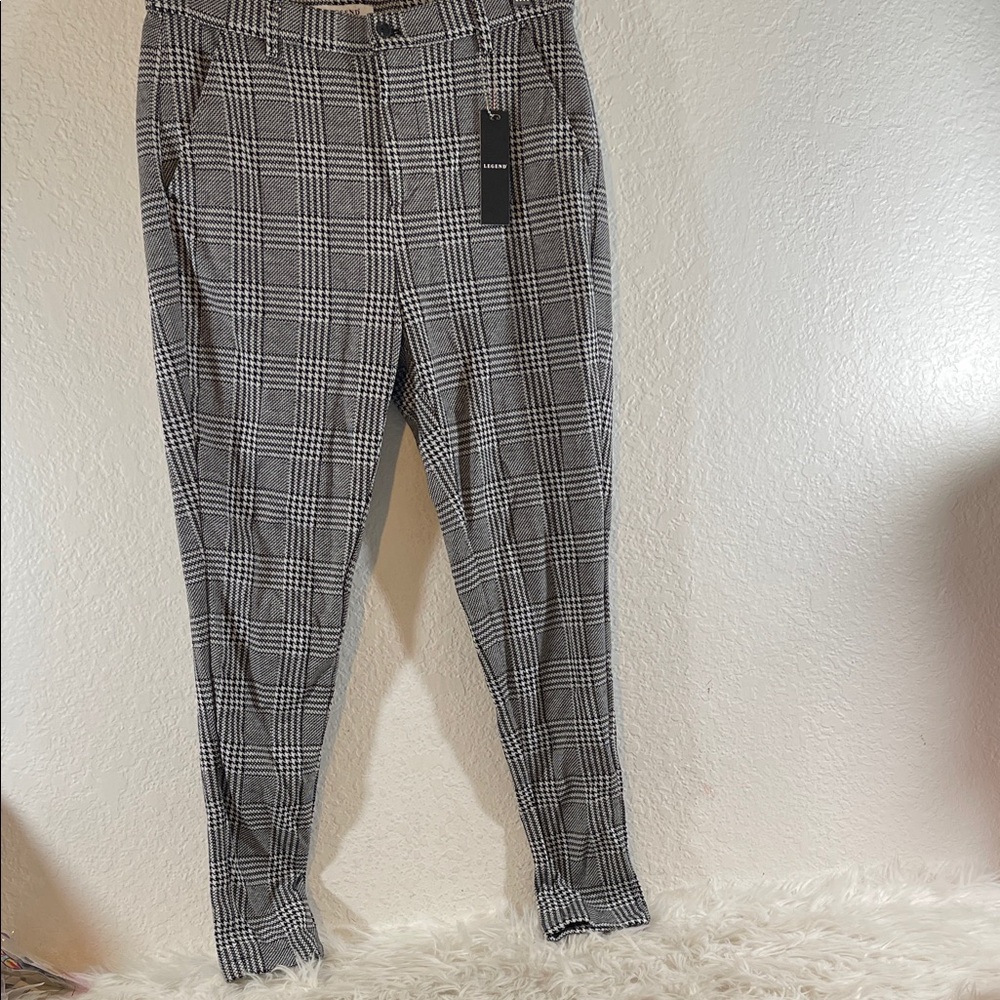 LEGEND LONDON Men’s Grey Smart Stretch Check Trouser With Fly Front Size 34 NEW - Picture 3 of 13